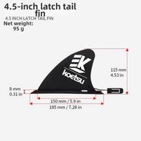 Multicolors Slide-in Surfboard Fin Nylon Stand Up Paddle New Detachable Surf Plate 4.5inch Black