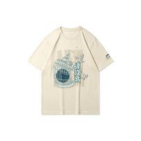Li Ning Sijiu City Culture Short Sleeve T-Shirt Men Tops Cloud-Apricot AHSQ955-1 M white