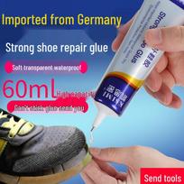Shoe Glue: Adhesive for Repairing Soles on Sneakers, Leather, and Canvas Shoes, Non-502, Soft Resin Formula blue