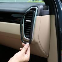 For Porsche Cayenne 2018-2023 Real Carbon Fiber Car Air Conditioning Vent Outlet Frame Cover Trim Stickers Car Carbon Fiber