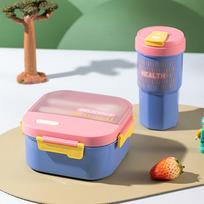 Ru Han Compartmented Bento Box & Water Bottle Set rožinė
