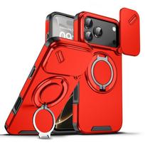 Armor Sliding Ring Holder For Magsasfe Phone Case For iPhone 17 Pro 15 16 14 13 12 11 Pro Max Shockproof Camera Protection Cover iPhone 11 Pro