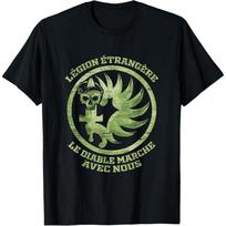 Le Diable Marche Avec Nous Legion Etrangere T-Shirt S juoda