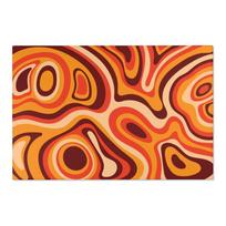 Retro Swirl Rug Psychedelic 70s Wavy Trippy Area Rug for Bedroom Aesthetic Living Room Y2K Decor Carpet 40X60cm-16x24in