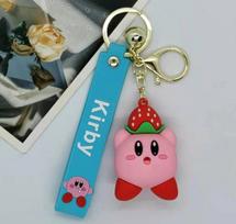 New Kirby Cartoon Keychains For Bag Car Key Chains Gift Decoration Accessories Anime Merchandise Action Figure blue