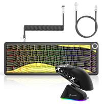 ATTACK SHARK X65PRO HE Magnetic Switch Gaming Keyboard X11 Wireless Mouse Set Triggers 8000Hz Wired Mode Charging Dock Included Connection 63g PBT