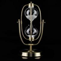 Rotatable Sand Timer Transparent Glass Sandglass Clock Home Decor Gifts Desktop Ornament #3 gray