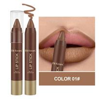 Matte Soft Mist Lip Liner Lipsticks 6 Colors Smooth and Pigmented Non-Stick Chocolate Lipsticks beige
