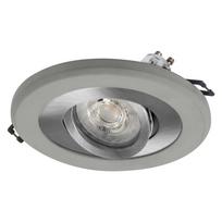Įleidžiamas LED šviestuvas OSRAM DECOR SPOT, IP20, 4,5W, 2700K 440lm, GU10, šviesiai pilkos sp ø12cm