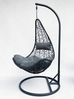 Pakabinamas krėslas DROP, pilkos sp., 95 x 197 cm