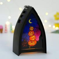 Nauja Retro LED Helovino dekoracija Naktinė lemputė Elektrinė lempa Helovino dekoravimui Namų vakarėlio papuošalai Plastikinis žibinto pakabukas