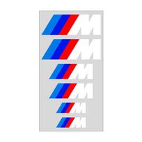6 vnt. Automobilio stabdžių suportų lipdukas Karščiui atsparus 3D lipdukas Dekalas BMW M4 M8 5 serijai E39 E60 E61 F10 F11 F07 G30 G31 G15 Z4 E89 balta