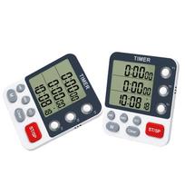 3 Channel Digital Timer Multifunction 3 Channel Timer with Memory Function Portable for Kitchen Laboratory & Sports gray