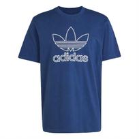 Adidas Originals Adicolor Trefoil Tee Outline Comfortable Skin-Friendly Versatile Crew Neck Short Sleeve T-Shirt Men Tops Deep-Blue JP1089 XL