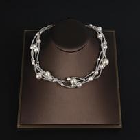 Vintage Romantic French Multi-Layer Star Choker and Pearl Earrings Set