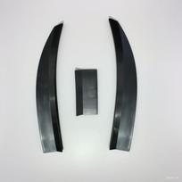 Adjustable 3-Section Car Spoiler - Glossy Black/Carbon Fiber Universal Aerodynamic Wing for Vehicle Tuning
