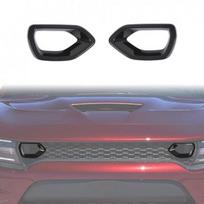 Carbon Fiber Front Bumper Center Grill Grille Trim Frame for Dodge Charger 2015+