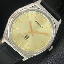ALLWYN VINTAGE RANKINIO UŽVEDIMO 6300A INDIŠKAS VYRIŠKAS AUKŠTINĖS SPALVOS CIFERBLATO LAIKRODIS a703966-1