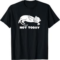 Not Today Cat With Middle Finger Lazy Cat Lover T-Shirt S įvairiaspalvis