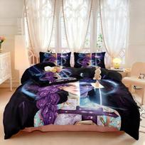 1/3pcs K-Pop Demon Hunters printed coreless down comforter set soft machine washable multi size bedding 140x210cm-AU-Single&set white