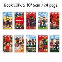 1/2/3/4 packs Roblox Theme Birth Date Celebration Decorations Student Mini notebook notepad designed for Girls or boys Infant Shower Supplies 1 pack