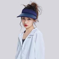 Zauo Women's Summer Anti-UV Wide Brim Sun Visor Hat One Size tamsiai mėlyna spalva