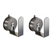 2PCS Carbon Steel Suction Cup Pot Lid Holder Adjustable Space Saving Cutting Board Storage Stand Wall Mounted