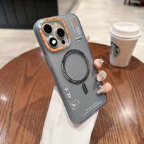 Compatible iPhone 17 Magnetic M1 Case: Frosted Skin-Feel, Apple 16 Promax, Trendy Brand, Anti-Drop Protective Cover iPhone 12 Pro Max