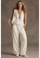 Women's V-neck Vest & Wide-leg Pants Two-piece Set Extra Small smėlis