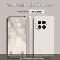 OnePlus 13 Liquid Silicone Phone Case: Full Coverage, Drop Protection, Solid Color, Skin-Friendly, Simple Style. OnePlus 13 šviesiai žalios spalvos