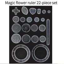 Spirograph 22Pcs Drawing Kaleidoscope Ruler Set Geometry Ruler Math Roulette Drawing Tool Learning Drawing Toy Art Tool gray