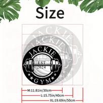 Custom Metal Wall Sign Vintage Gym Decor Dumbbell Art Home Fitness Plaque Limited Edition Wall Mounted M:11.81in/30cm