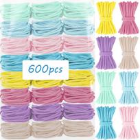Colorful Elastic Loom Bands Set Rainbow Bracelet Making Kit DIY Rubber Band Woven Bracelets Craft Toys For Girls Birthday Gifts yellow