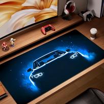 Large Cool Sport Car Mouse Pad HYBXAXC NonSlip Rubber Base Desk Mat Esports for Office Desk Deskpad Mat Gaming Accessories 800x400x2mm brown