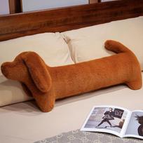 50-110 cm ilgio takso pliušinė pagalvė, minkšta pagalvėlė, kimštas gyvūnas, lėlė, miegamojo, sofos, namų dekoracija 50cm ruda