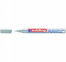 Žymeklis Edding 751 lako pagrindu, apvaliu galiuku, 1-2mm, skirtas dekoravimui, sidabrinės spalvos