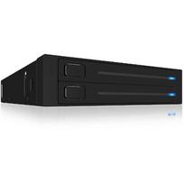 Icy Box Wechselrahmen. 2xSATA 2.5" zu 2xSATA Host. trägerlos. für 3.5" Schacht IB-2226StS
