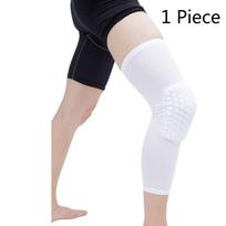 1PC Basketball Knee Pads Honeycomb Elastic Kneepad Compression Sleeve Foam Brace Patella Protector Volleyball Support High Quality Practical Daily Use L white