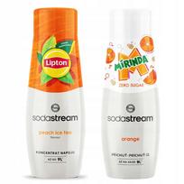 2X Lipton Ice Tea Peach Sodastream Syrup + Mirinda Zero Sugar