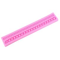 3D Design Fondant Cake Mould Chain Silicone Fondant Mold  Sugarcraft Chocolate Clay rožinė