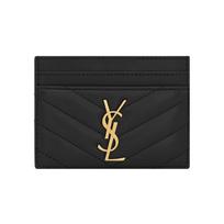 Saint Laurent Cassandre Matelassé Kortelių dėklas Noir Moteriškos piniginės Juoda 423291-AAA44-1000 Box(Basic Set+Box)