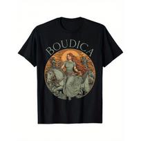 Boudica Warrior Queen Celtic Iceni Tribes Graphic T-Shirt - Vintage-Inspired Boudicca Art, Cotton Unisex Regular Fit Short Sleeve, Bold Celtic S įvairiaspalvis