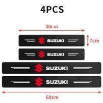 Fashion Car Door Sill Scuff Plate Decor Carbon Fiber Stickers For Suzuki Celerio