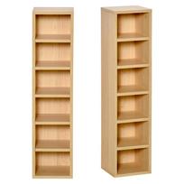 2 stulpelių lentynų rinkinys CD-DVD laikymo spintelė 6 + 6 skyriai Dim. 21I x 19P x 88A cm Maks.. Talpa 160 CD Buko spalva 21 x 19 x 88 cm smėlis