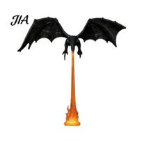 Drakono Knygų Lentynos Dekoracija Ugnį Pūčianti Figūrėlė, Patvarus PLA Skraidantis Knygų Kamštis, 3D Spausdinta Statulėlė Fantazijos Ornamentas Namų Biuro Bibliotekai Šauni 1pc juoda