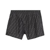FENDI Vyriškos maudymosi šortai Techninis audinys Juodi FXB077A79FF0P9B 46-No Original Gift Bag Or Gift Box juoda