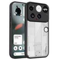 Skaidrus silikoninis dėklas Nothing Phone 3 NothingPhone 3 1 2A Plus 3A CMF Phone 2 Pro 1 PC Galinis TPU Bamperis Smūgiams Atsparus Viršelis Nothing Phone (2a) juoda