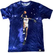 Jordan Air 11 Galaxy Round Neck Fashion Versatile Sports Short Sleeve T-Shirt Men T-Shirts 801590-100 M blue