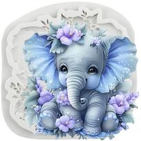 Elephant Silicone Molds Elephant Fondant Mold Cake Decorating Tools Cupcake Topper Candy Chocolate Gumpaste Mold pilka spalva