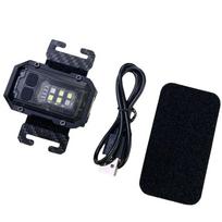 Helmets Mountable Light With Carbon Fiber Plate 7Hour Runtimes Red Blue Flashing Modes For Backpacks Vests Attachment 1